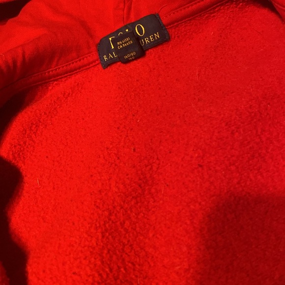 red sweater, polo, large, soft - Picture 6 of 6